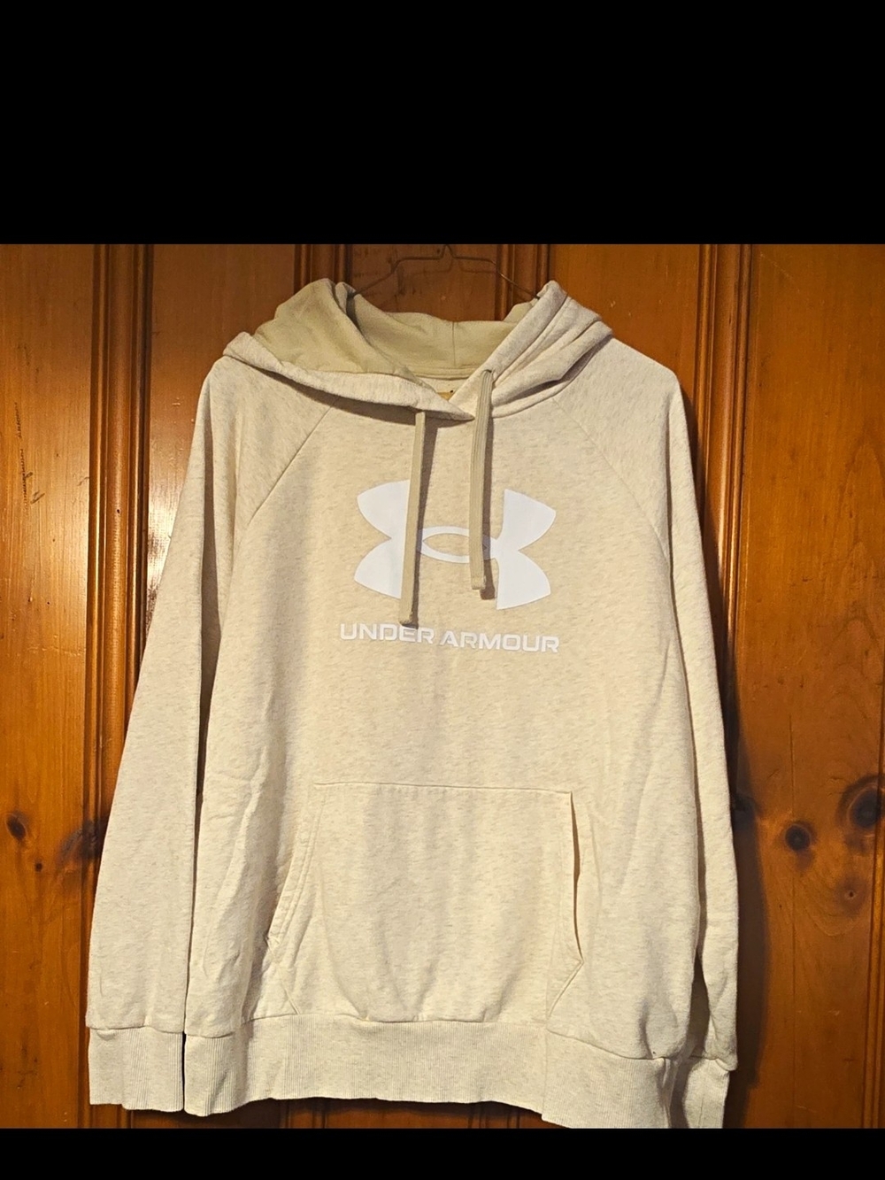 Under Armour Cream Crewneck Hoodie with Logo